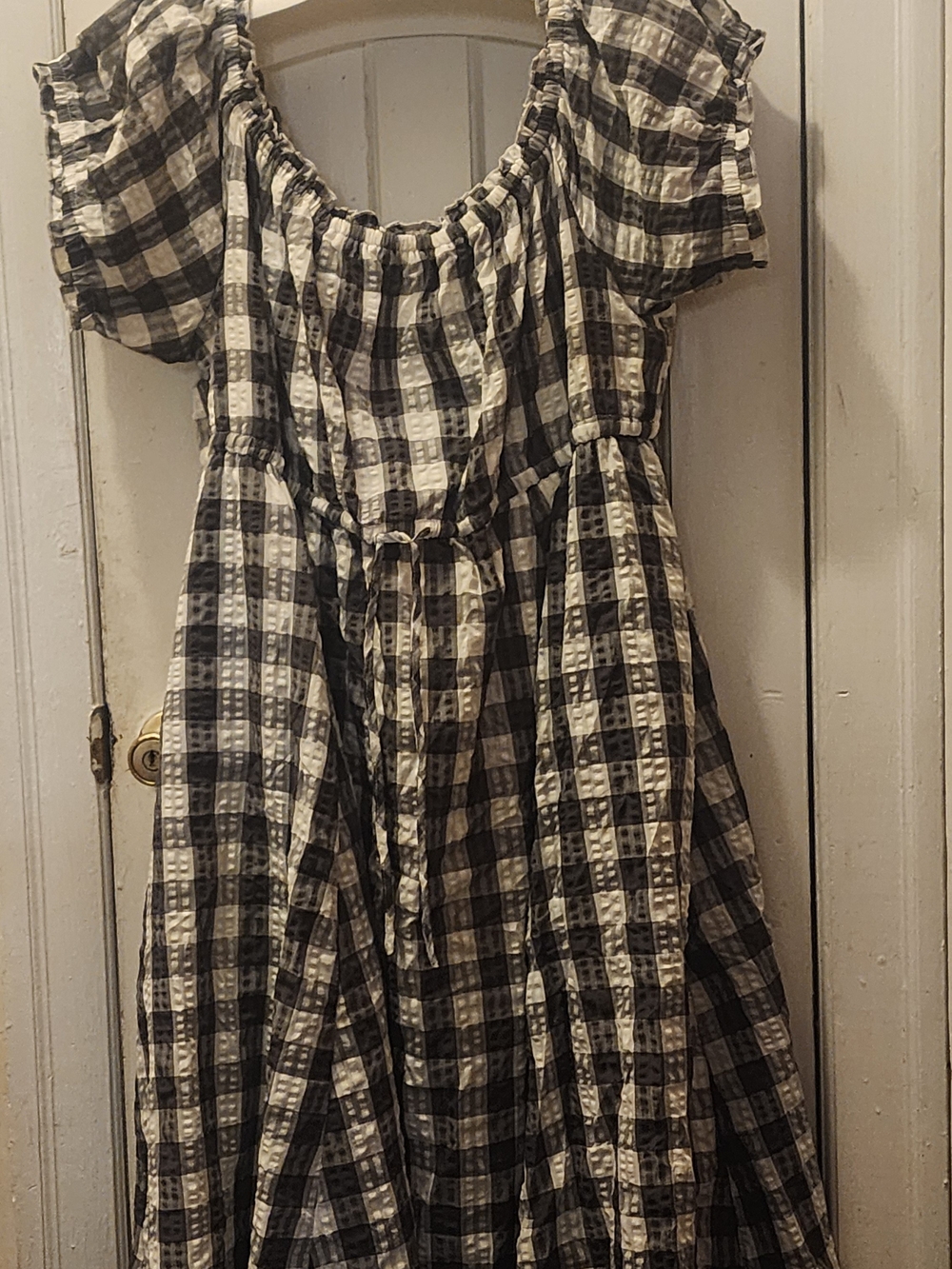 torrid Black and White Plaid Midi Dress